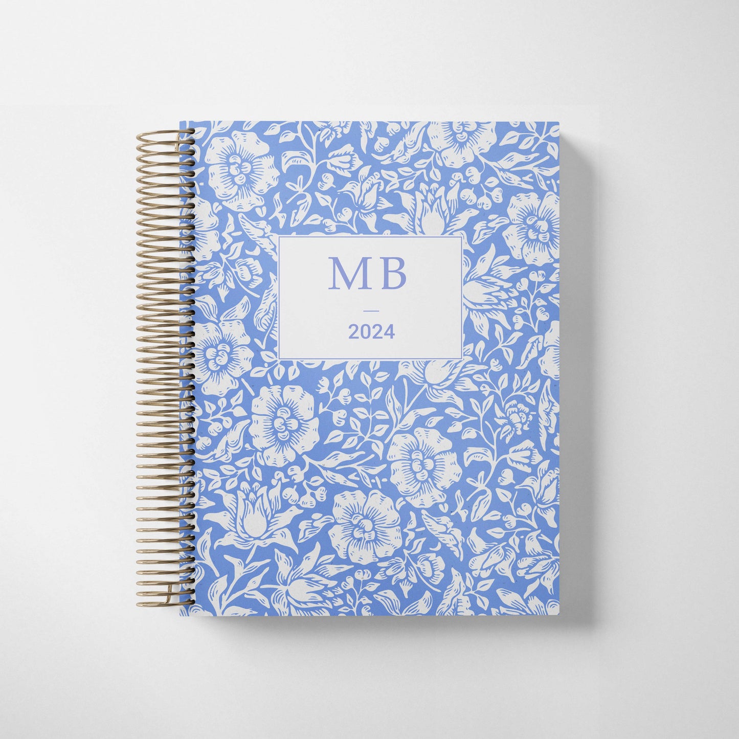 LIFE PLANNER 2024 * BLUE FLOWERS * 12 MONTH AGENDA