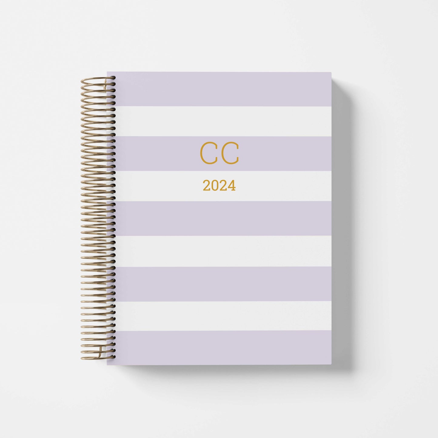 LIFE PLANNER 2024 * LAVANDER STRIPES * 12 MONTH AGENDA