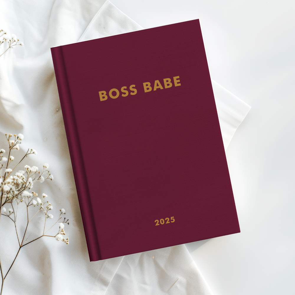 LIFE PLANNER 2025 • BOSS BABE • BURGUNDY
