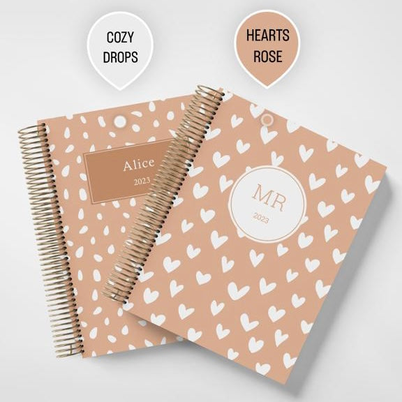 * BLACK DAYS * COMBO COZY DROPS + HEARTS ROSE | LIFE PLANNER 2023 * 12 MONTH AGENDA