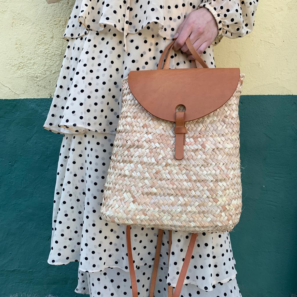 LILLY BACKPACK | Mochila em palma e pele