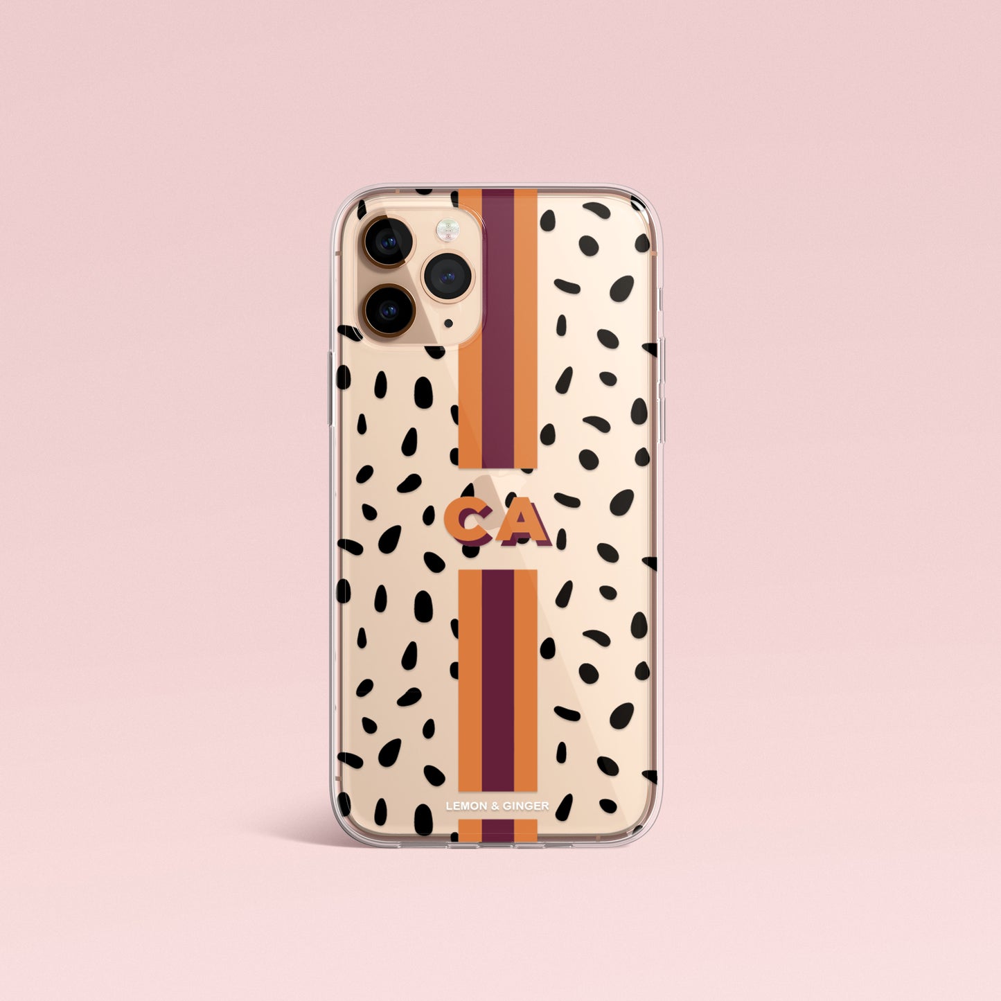 Monogram iPhone case * CLASSIC BLACK DROPS *