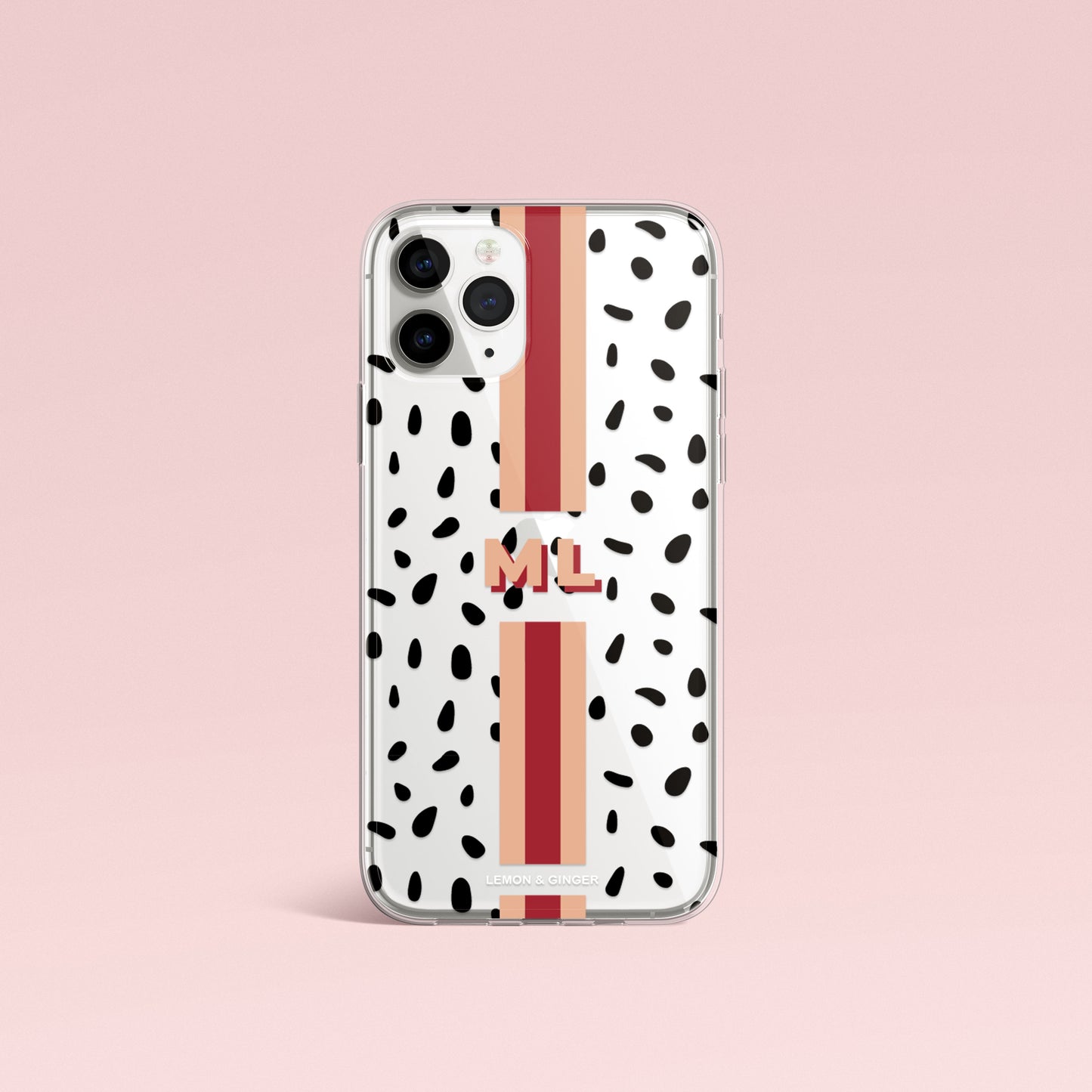 Monogram iPhone case * CLASSIC BLACK DROPS *