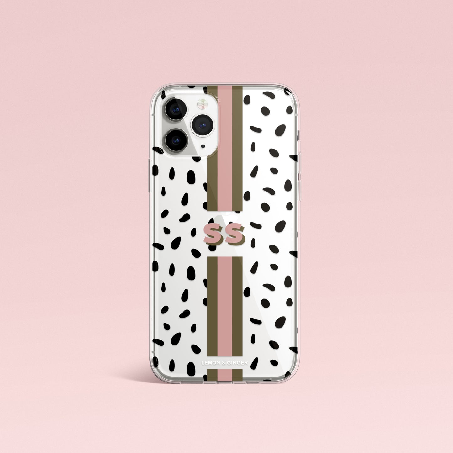 Monogram iPhone case * CLASSIC BLACK DROPS *