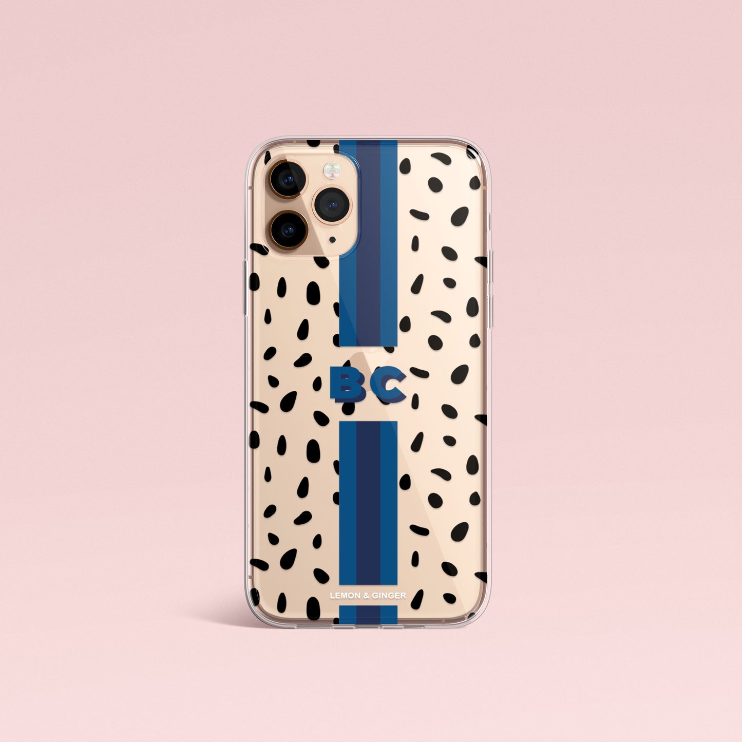 Monogram iPhone case * CLASSIC BLACK DROPS *