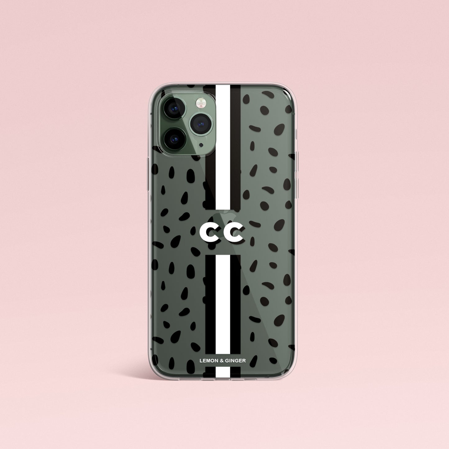 Monogram iPhone case * CLASSIC BLACK DROPS *