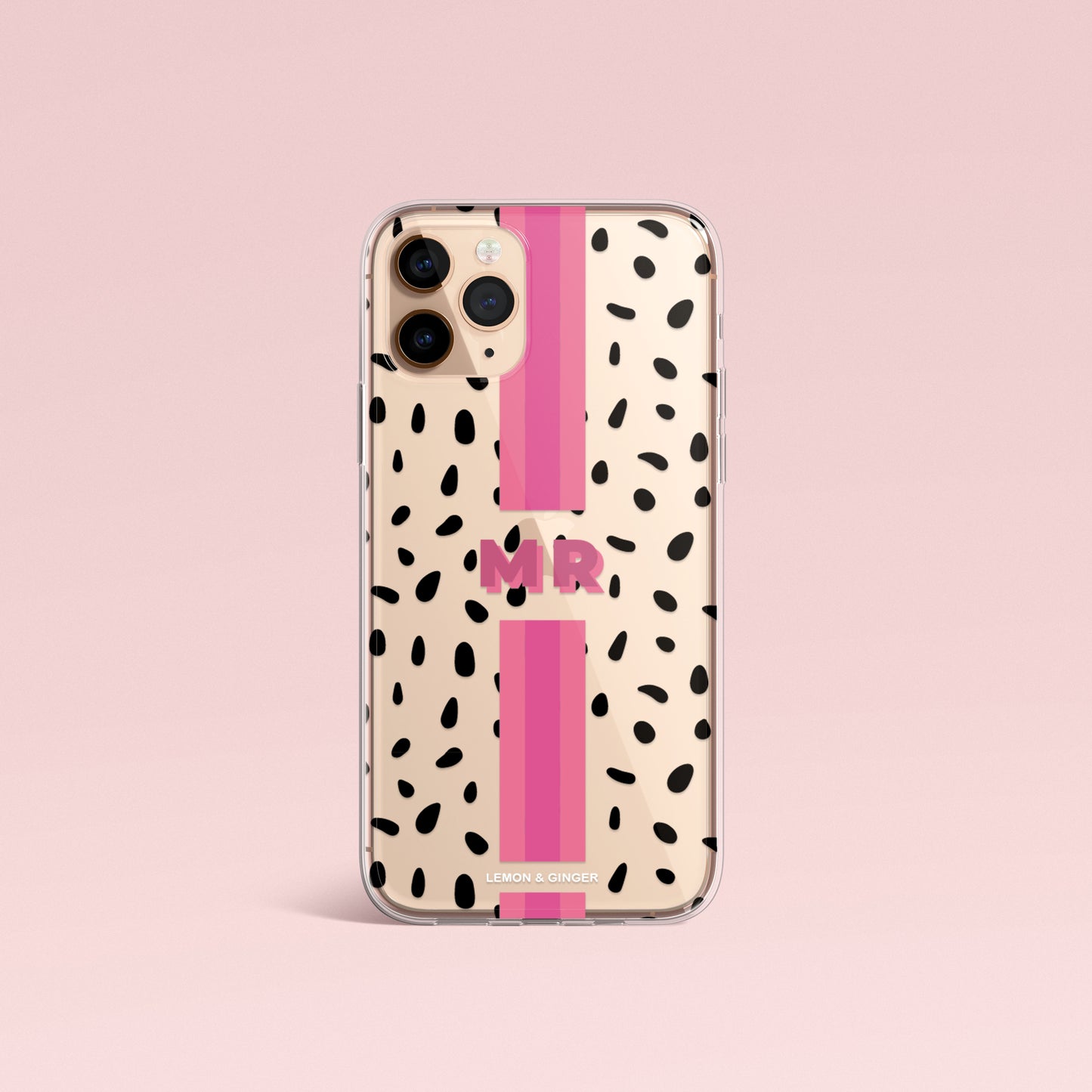 Monogram iPhone case * CLASSIC BLACK DROPS *