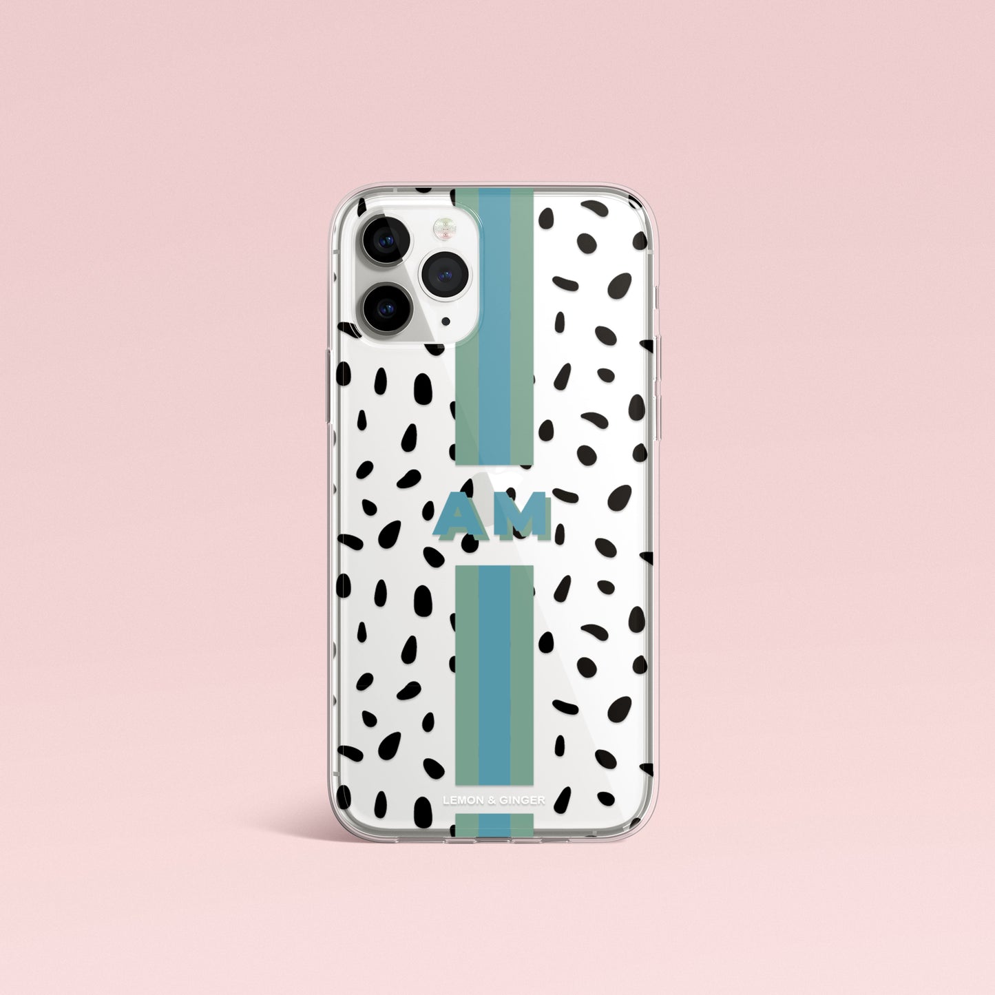 Monogram iPhone case * CLASSIC BLACK DROPS *