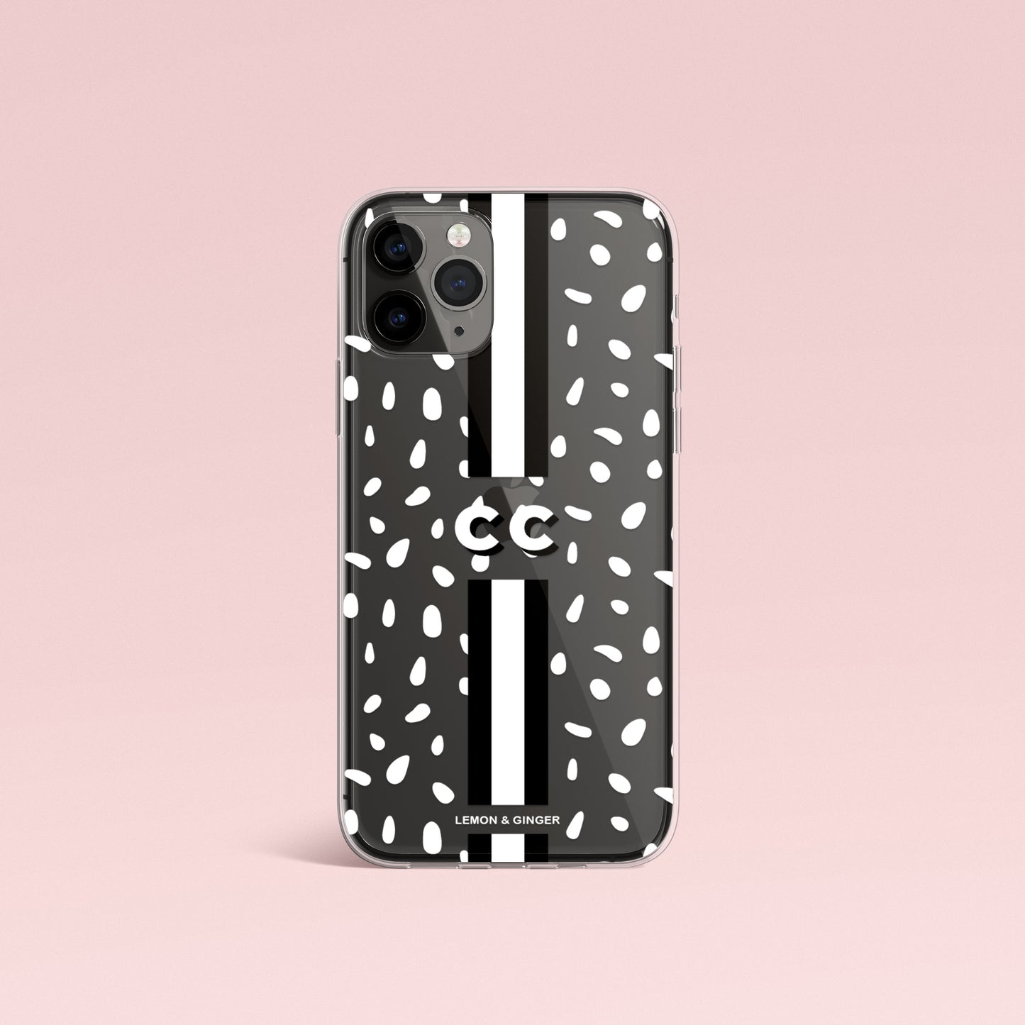 Monogram iPhone case * CLASSIC WHITE DROPS *