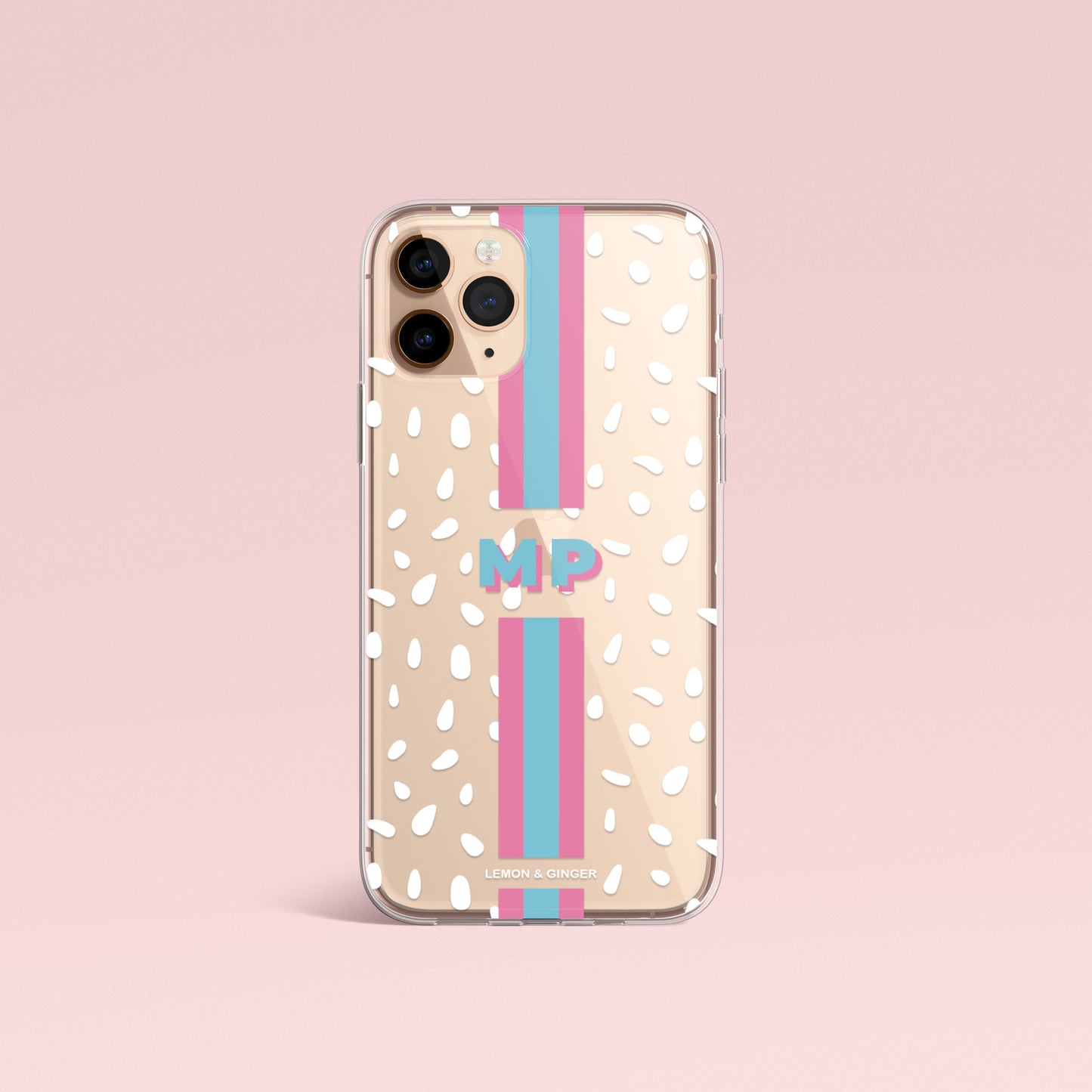 Monogram iPhone case * CLASSIC WHITE DROPS *
