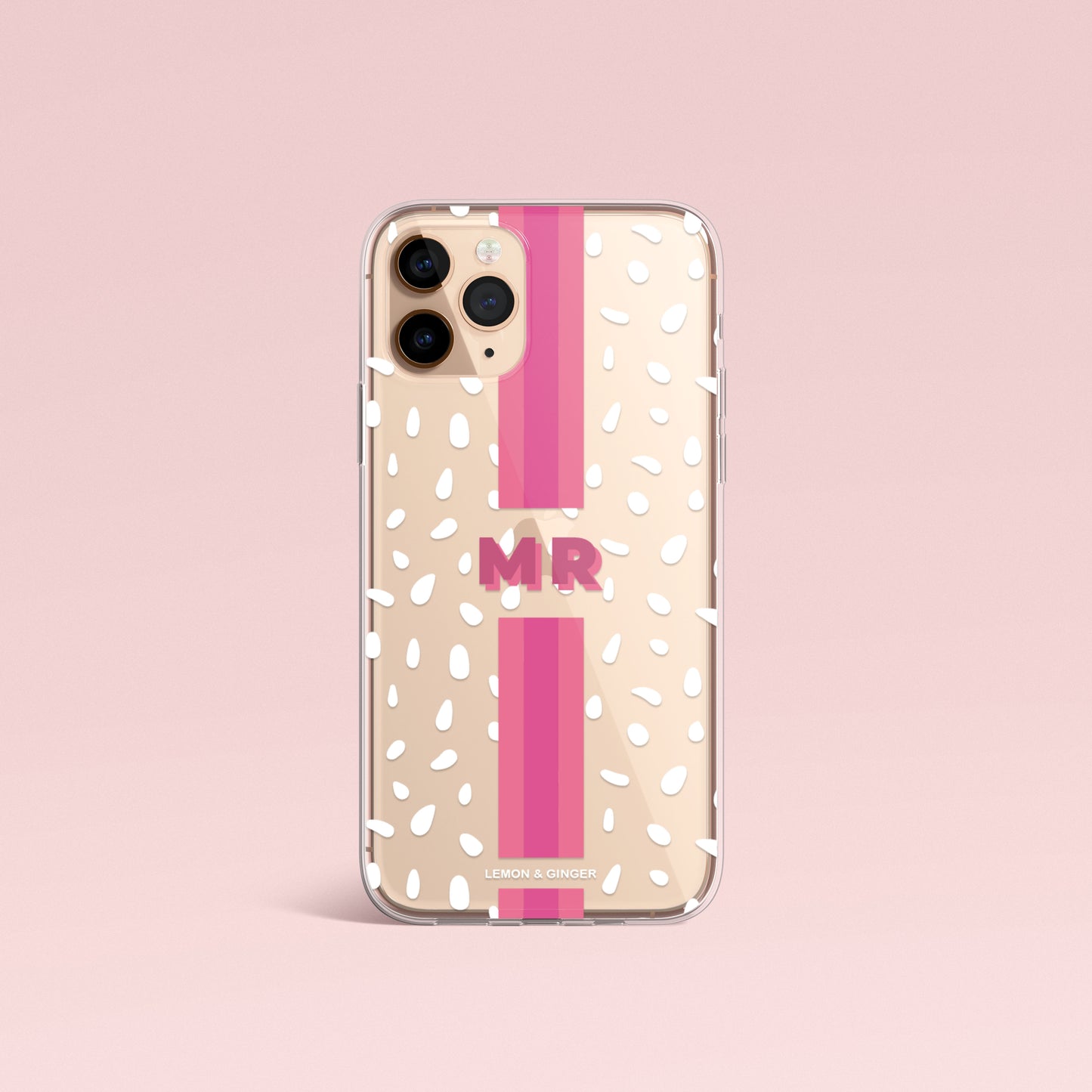 Monogram iPhone case * CLASSIC WHITE DROPS *