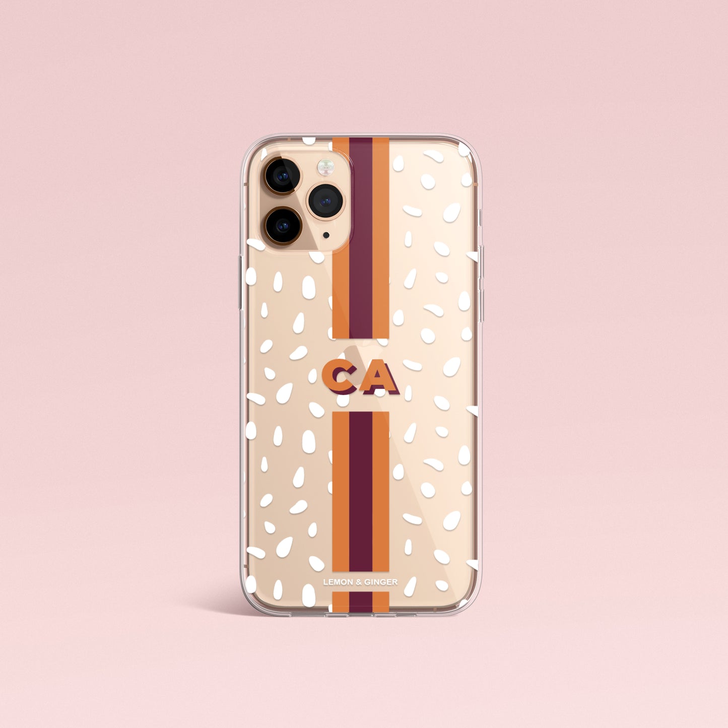 Monogram iPhone case * CLASSIC WHITE DROPS *