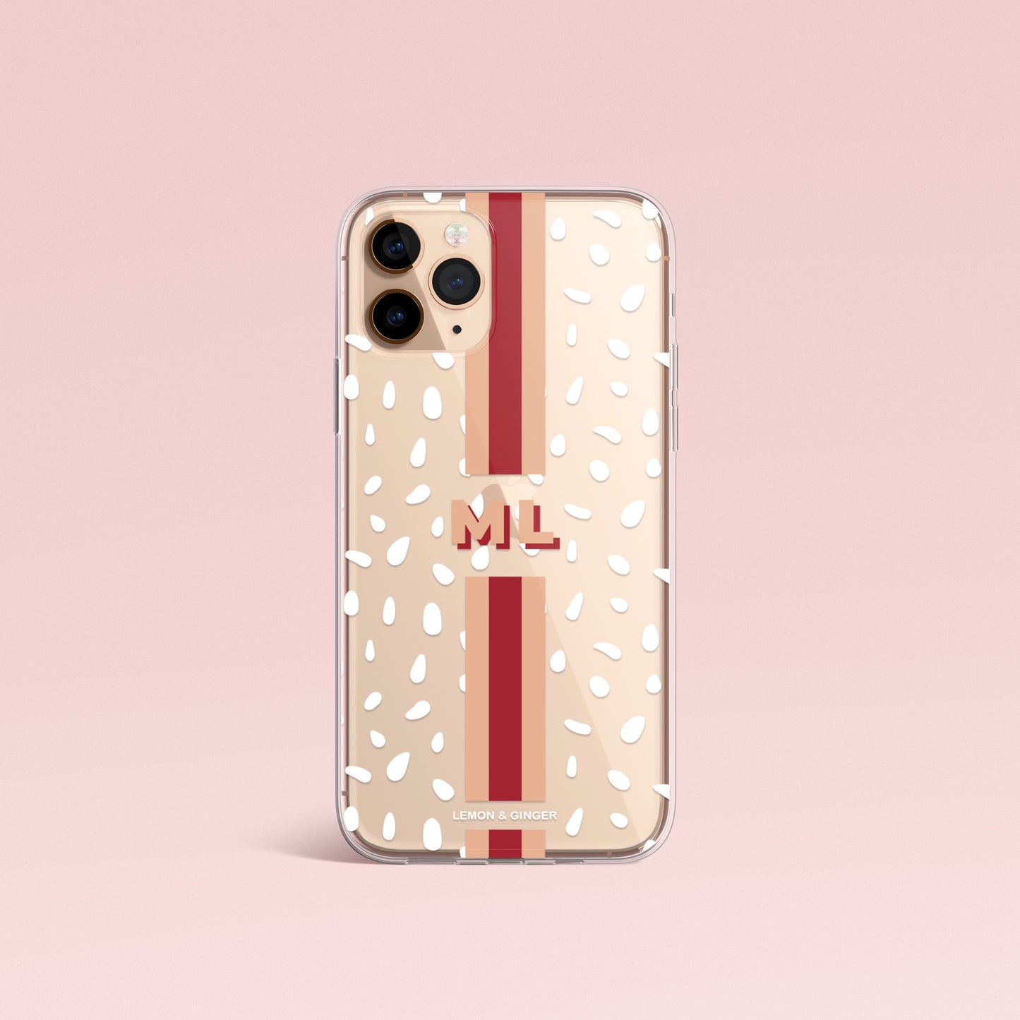 Monogram iPhone case * CLASSIC WHITE DROPS *
