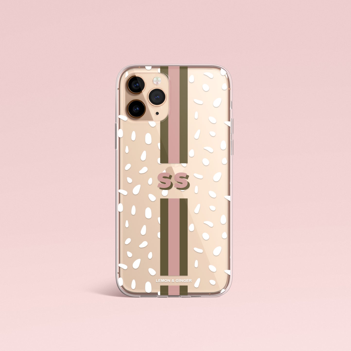 Monogram iPhone case * CLASSIC WHITE DROPS *