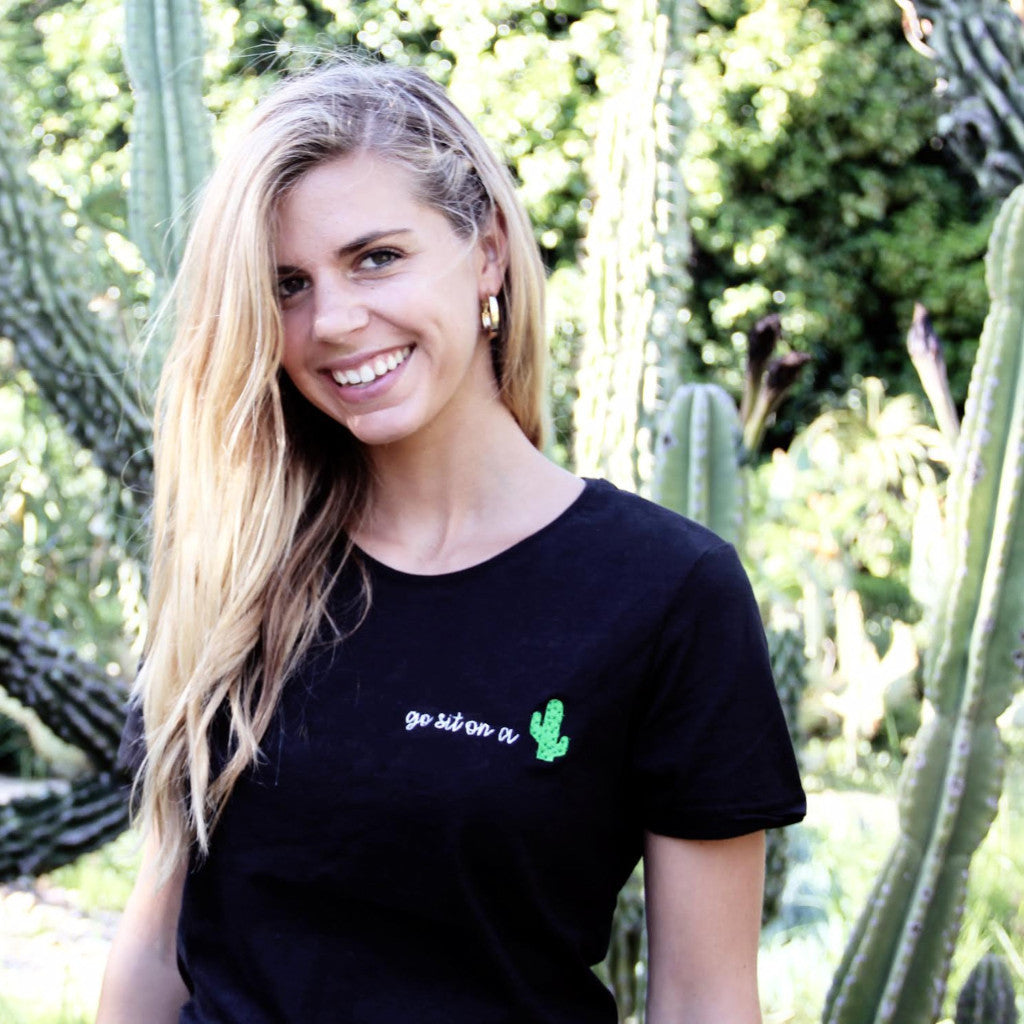 * CACTUS * EMBROIDERED TEE L&G | T-shirt bordada "CACTO"