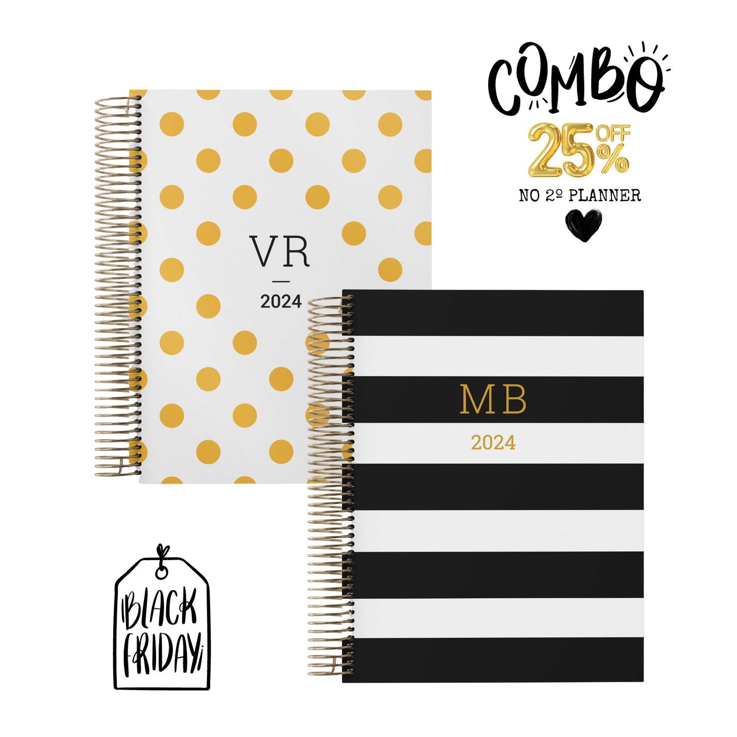 BOSS BABE + HANDMADE DOTS | LIFE PLANNER 2024 * 12 MONTH AGENDA * ESPECIAL HOLIDAY SALE *