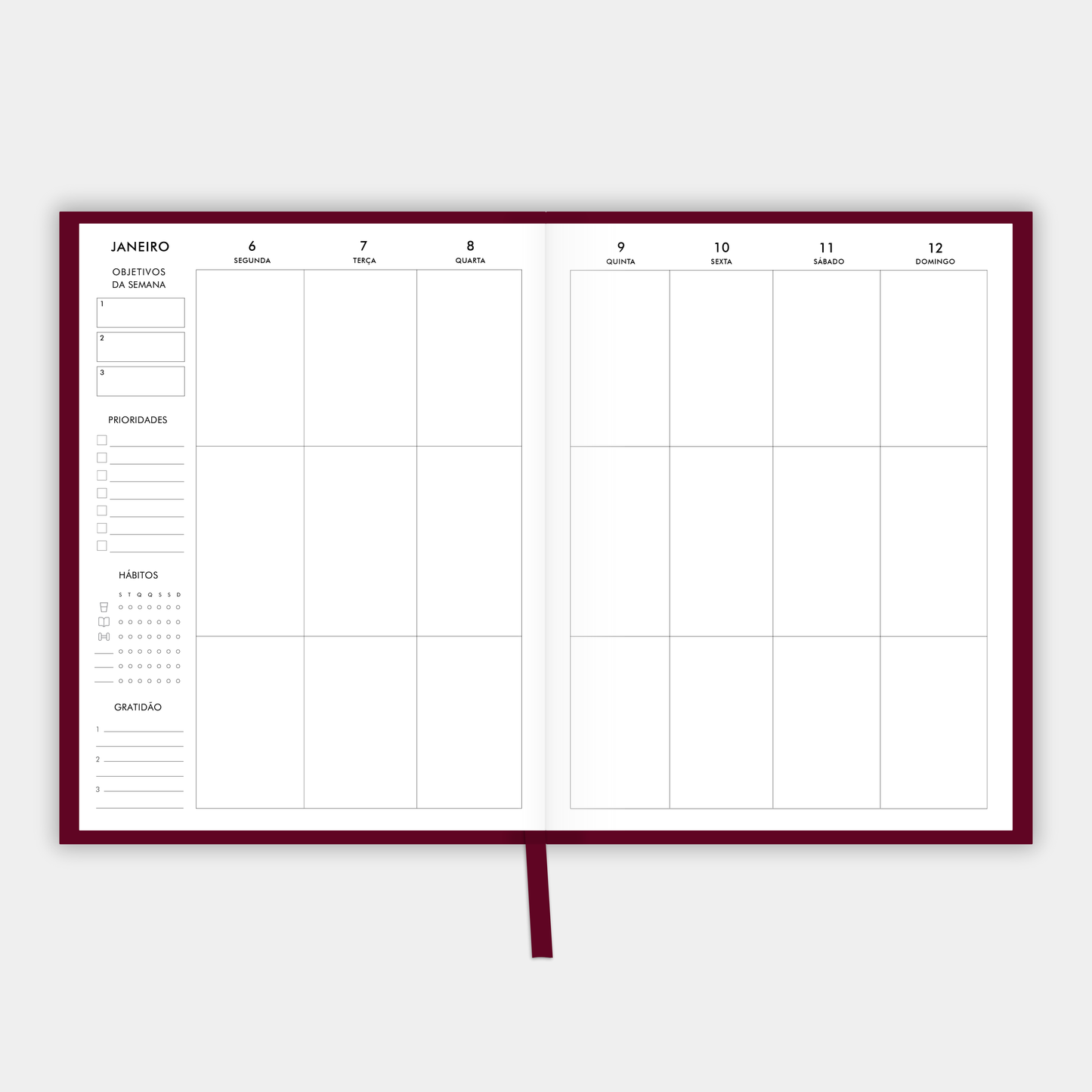 The LIFE PLANNER 2025 • EMPIRE • BURGUNDY