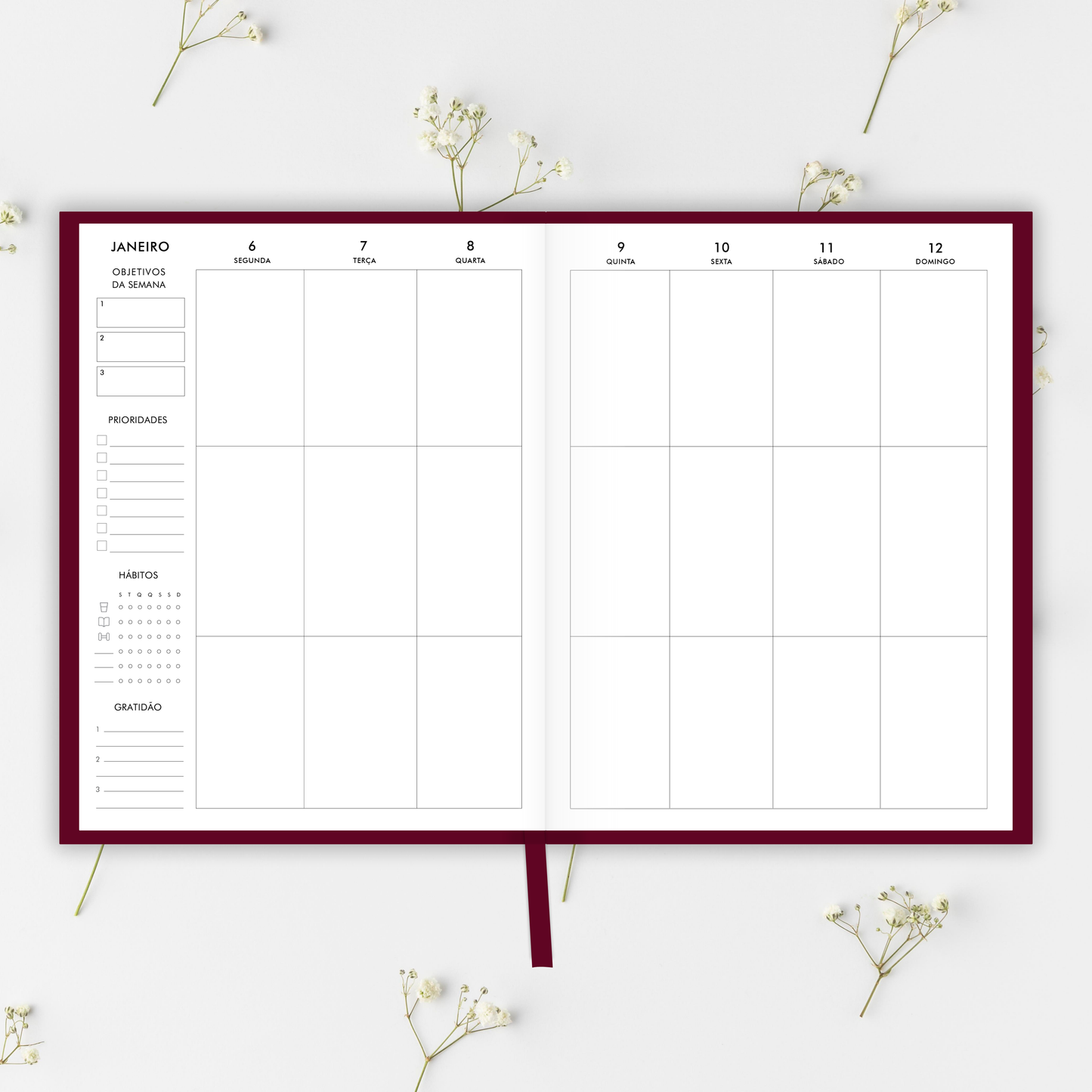 The LIFE PLANNER 2025 • EMPIRE • BURGUNDY
