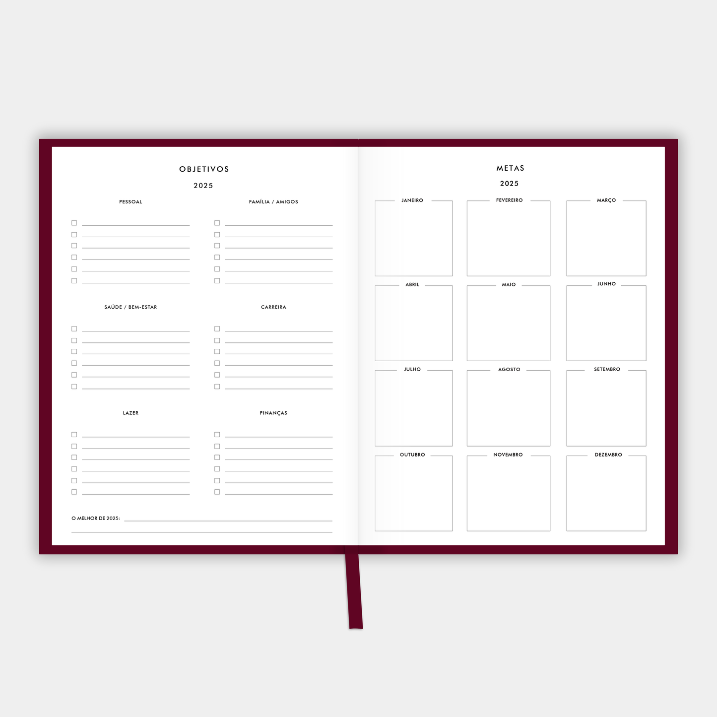 The LIFE PLANNER 2025 • EMPIRE • BURGUNDY