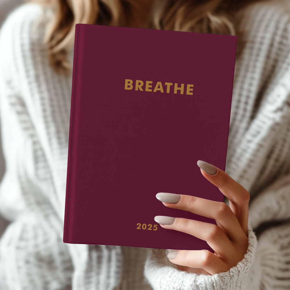 LIFE PLANNER 2025 • BREATHE • BURGUNDY