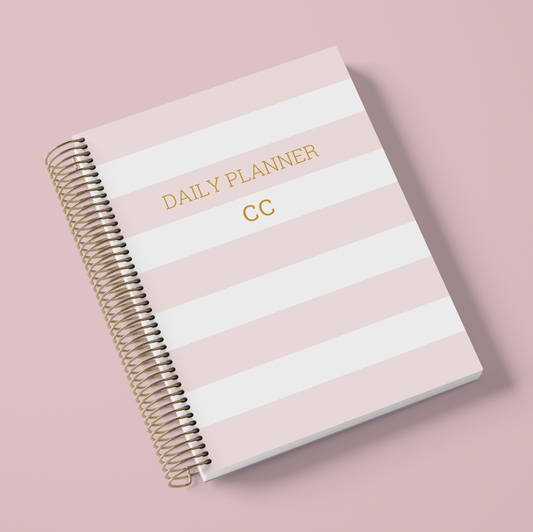 DAILY PLANNER * LIGHT PINK STRIPES * UNDATED AGENDA | PLANNER DIÁRIO PERPÉTUO