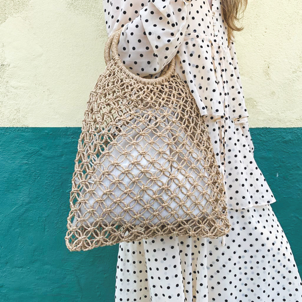 EMILY RAFIA TOTE BAG