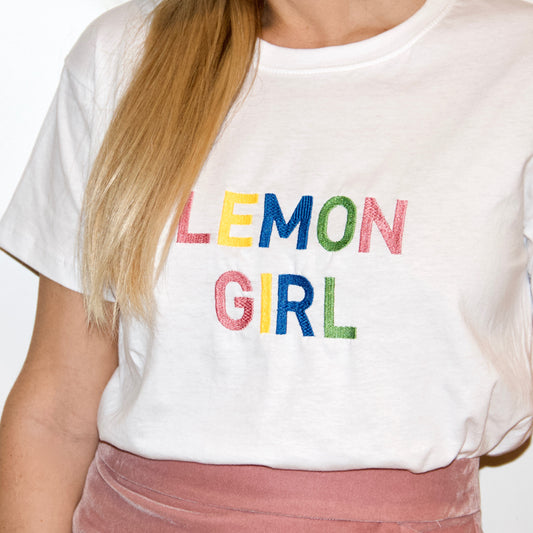 * LEMON GIRL * EMBROIDERED TEE L&G | T-shirt bordada LEMON GIRL