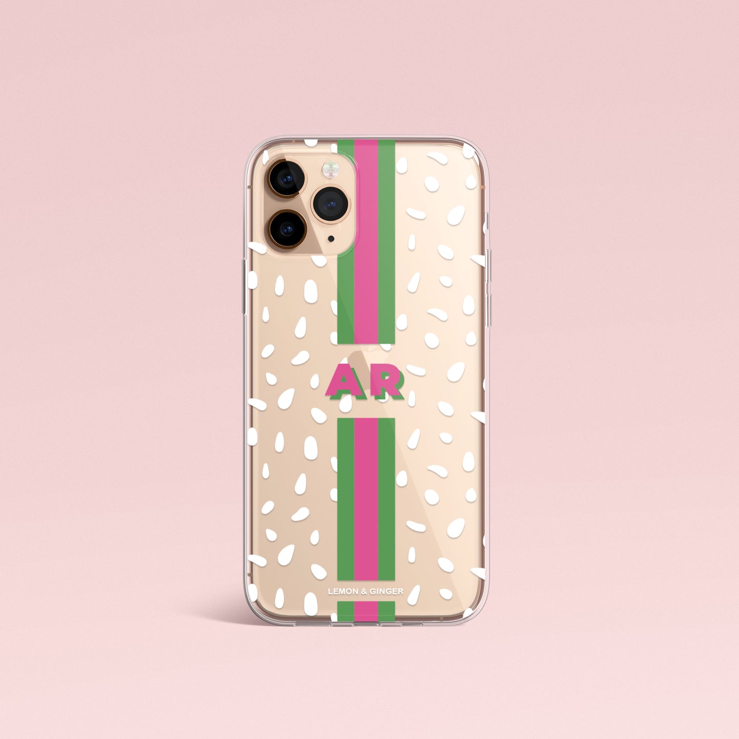 Monogram iPhone case * CLASSIC WHITE DROPS *