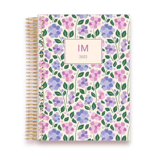LIFE PLANNER 2023 * MAUVE FLOWERS * 12 MONTH AGENDA